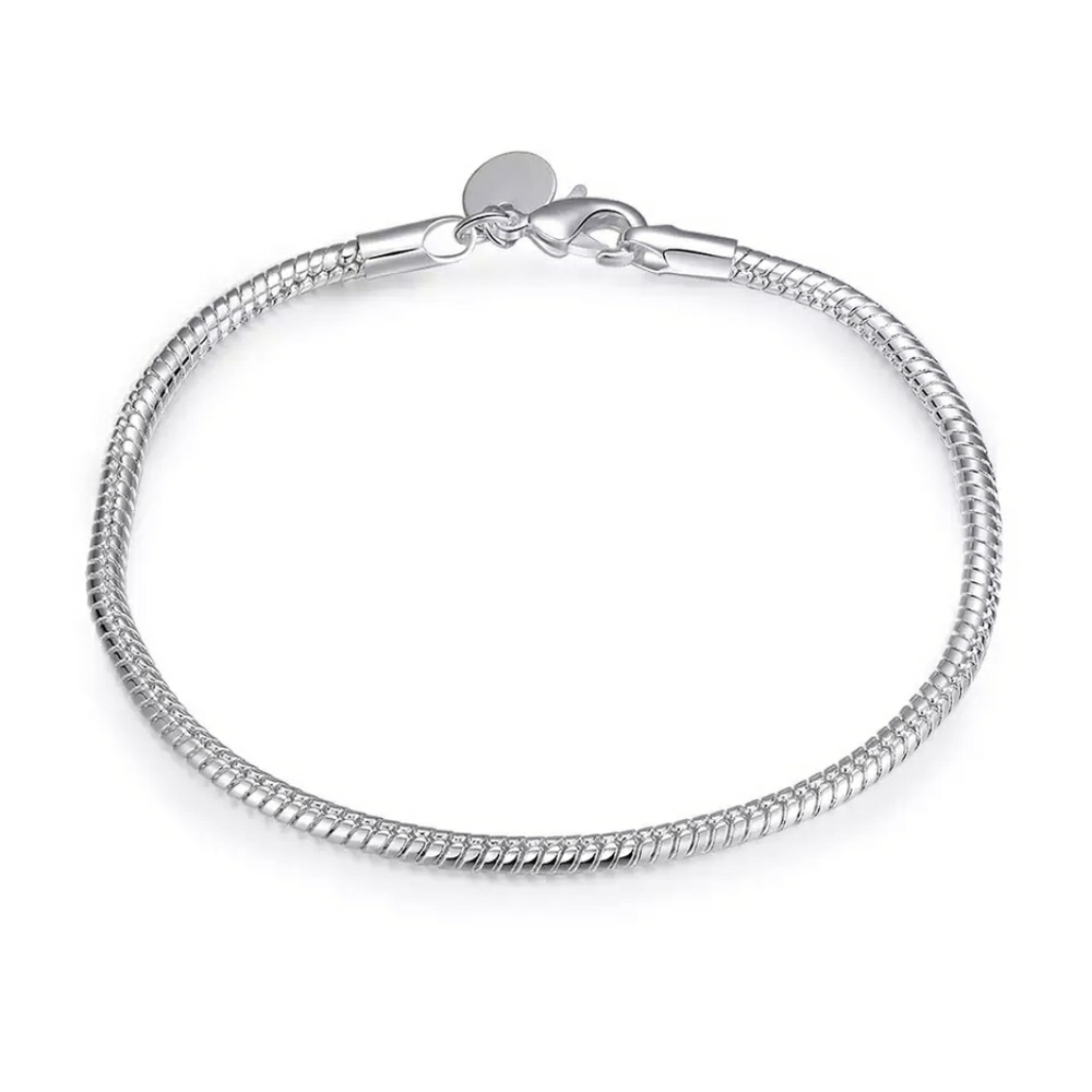 NEW 925 Sterling Silver Snake Chain Bracelet - Picture 2 of 15